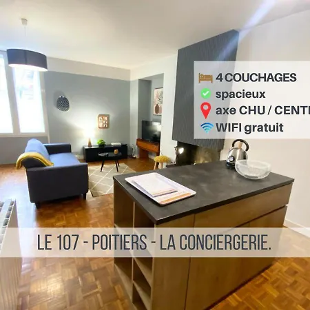 Le 107 - Poitiers - Chu - La Conciergerie. Apartamento Exterior foto